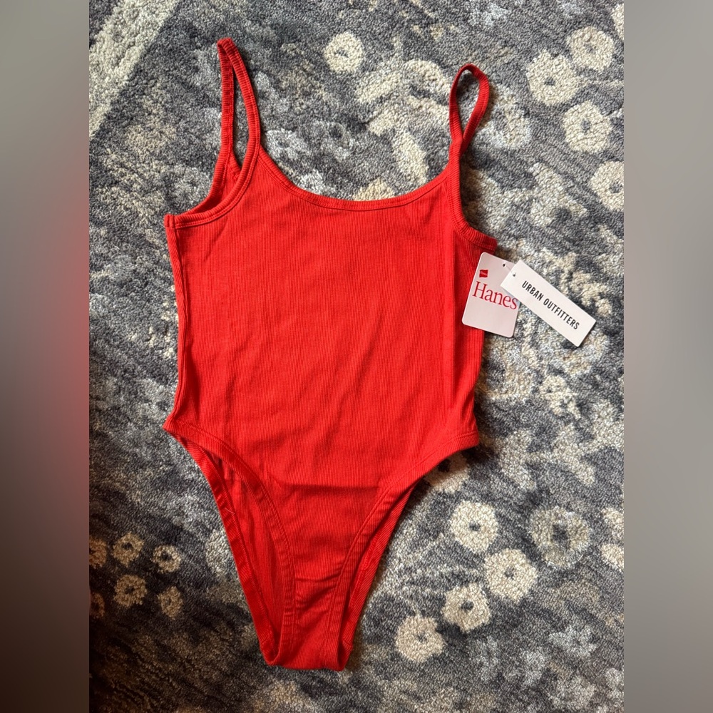 NWT Hanes x Urban Outfitters Red Women's Bodysuit